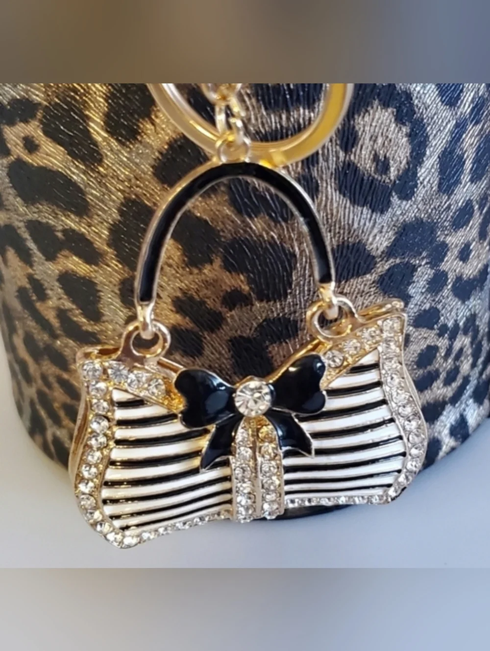 Rhinestone Handbag Keyring